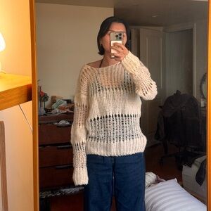 The open product / open YY mohair Knit Sweater